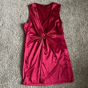 Satin Red mini dress